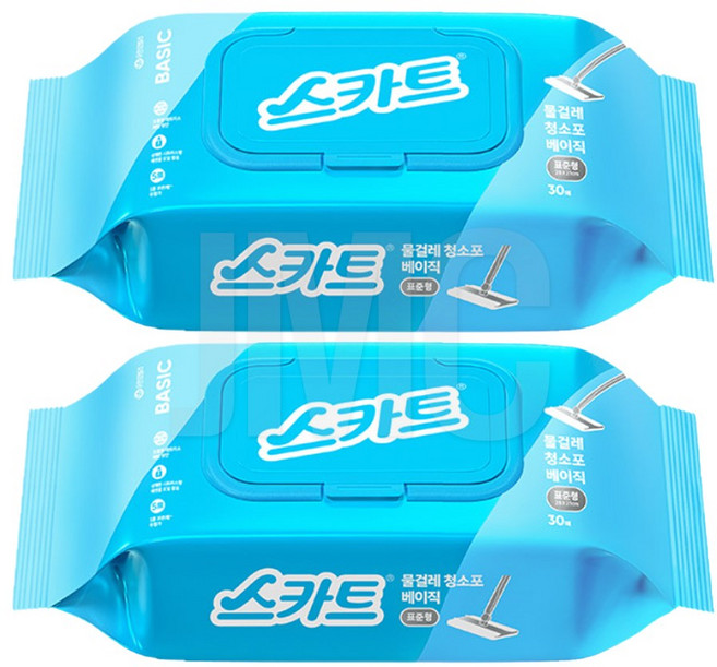 스카트 물걸레 청소포 베이직 30매, 2개