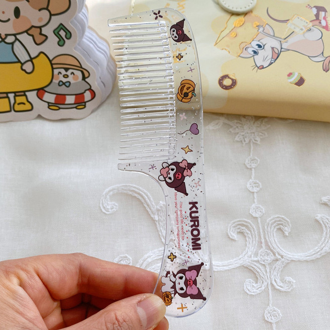 옐상 산리오 여성 머리빗 4종, 1개, 쿠로미