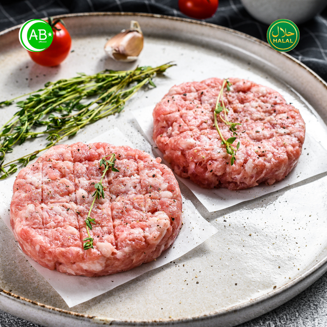 Halal Frozen Chicken Burger Patties 할랄 냉동 치킨 버거 패티, 1개, 400g