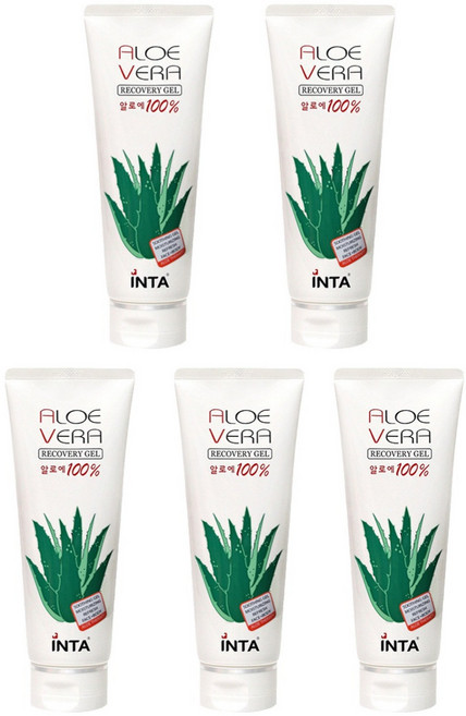 인타 100%알로에 베라리커버리 겔, 240ml, 5개