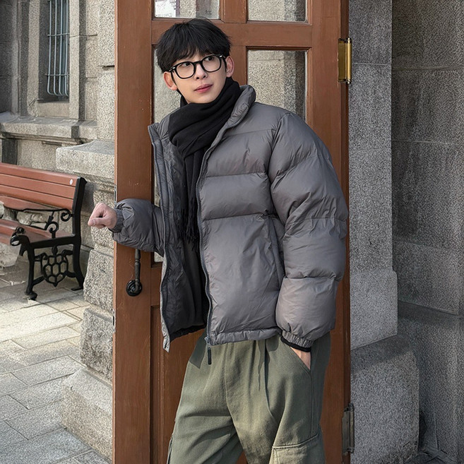 [3컬러]말티 남자 푸퍼 루즈핏 미니멀 크롭 빵빵 숏 패딩 점퍼