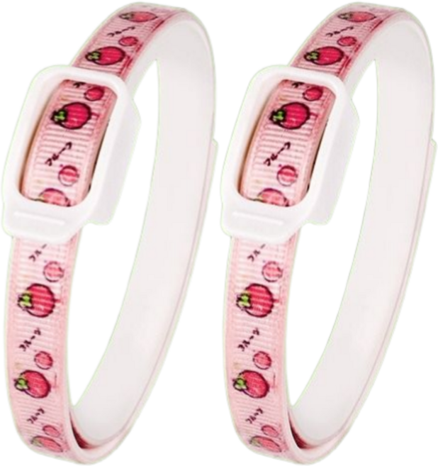 벌레 OUT 애완동물 방충목걸이 모기 진드기 차단 필수템, 2개, 핑크