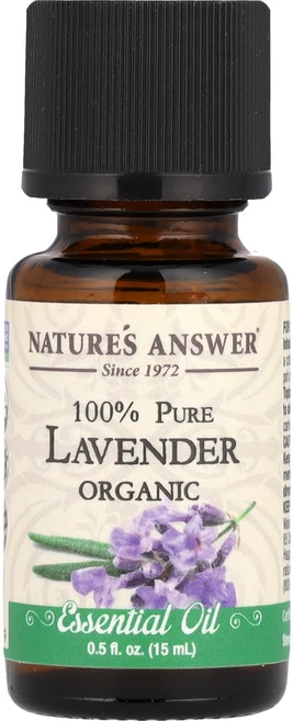 Nature's Answer 유기농 에센셜 오일 순도 100% 라벤더 15ml(0.5fl oz), NaturesAnswer유기농에센셜오일순도100라벤더1, 1개, 15ml - 쿠팡