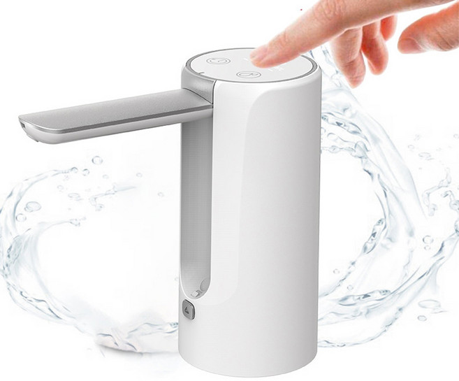 Yoiub 워터 펌프 캠핑용 충전식 접이식 가정용 펌프 스마트 워터 디스펜서, 흰색, 1개