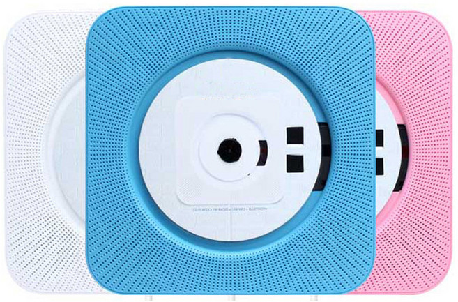 벽걸이 CD DVD플레이어 USB 블루투스 FM라디오 스탠드 겸용, 블루