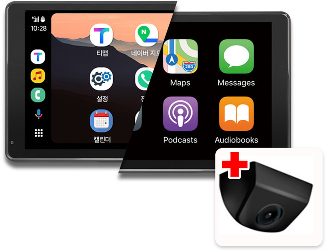 마이딘 안드로이드 오토 무선 카플레이 티맵 내비게이션 모니터, 2GB, NX700+후방카메라(승용차용)