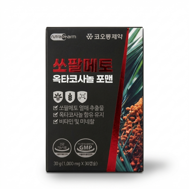 코오롱제약 쏘팔메토 옥타코사놀 포맨 30캡슐, 3개, 30회분