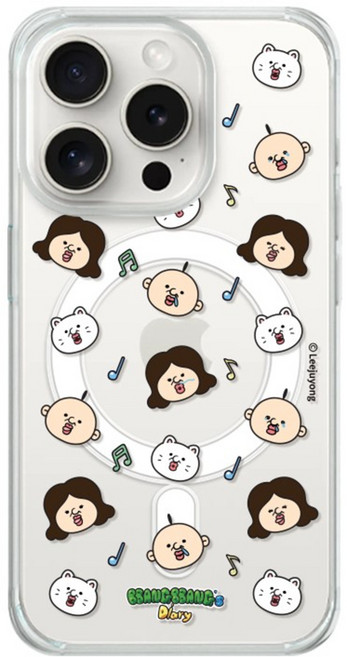 정품 빵빵이의일상 투게더 맥세이프클리어젤하드 케이스 아이폰시리즈