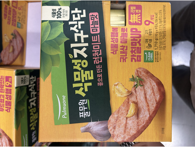 지구식단 풀무원 식물성 지구식단 마늘맛 런천미트, 9개, 190g