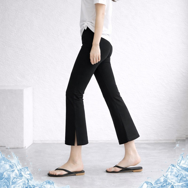 아이스쿨 옆트임 부츠컷 레깅스팬츠 FREE~5XL "국내생산" 일상 요가 헬스