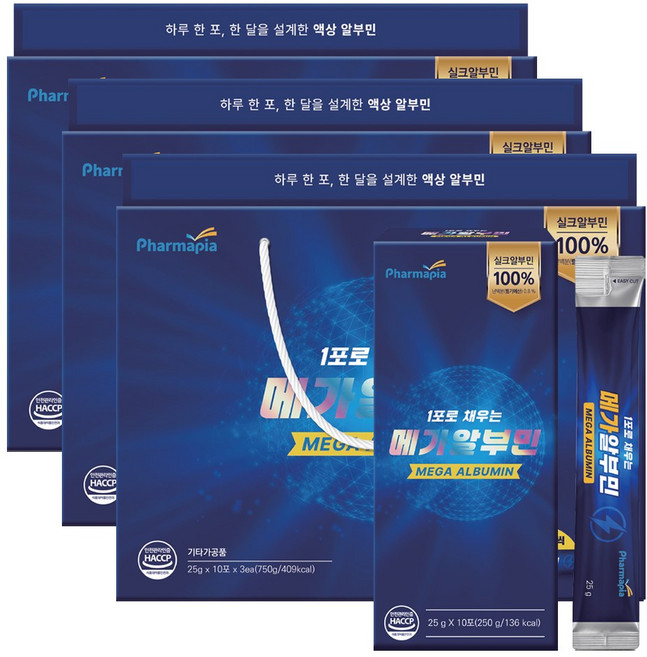 신박한 파마피아 마시는 실크 메가 알부민 3박스 ( 25g x 90포 ) 난백분 단백질 스틱 선물 패키지, 3세트, 30회분