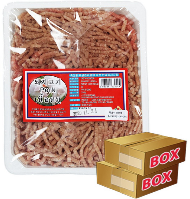 다진 돼지고기 민찌 부대찌개 고기 박스 700GX18EA, 18개, 700g