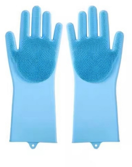 애완동물 샤워브러쉬장갑 물림방지 [제일샵], 블루, 1개