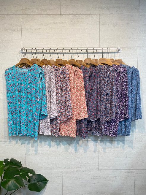 [무배 컬러선택가능] 나시 플리츠 골지 셔링 꽃주름 홈웨어 투피스 잠옷 세트