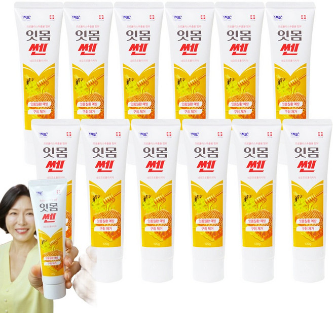 잇몸쎈 치약 네오메디칼 제약 프로폴리 TV홈쇼핑 구취 세균 치은염 충치예방, 12개, 120g