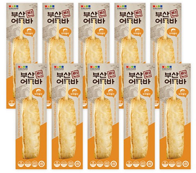 부산어묵 찐어묵바 모짜렐라 70g, 10개
