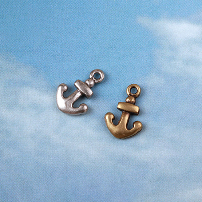 싼비즈 [7057-13]메탈펜던트 미니닻/미니앵커 8x12mm 1개