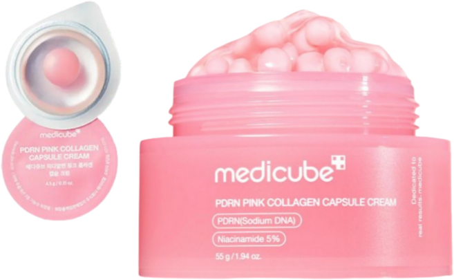 메디큐브 PDRN 핑크 콜라겐 캡슐크림 55g 기획(+미니 4.5g x 2개), +미니 4.5g x 2개, 1개