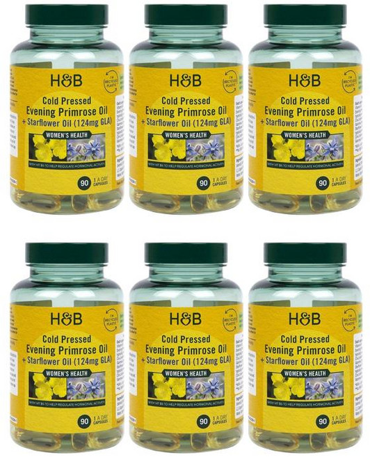 홀랜드앤바렛 이브닝 프림로즈 오일 스타플라워 오일 캡슐 90정, 6개