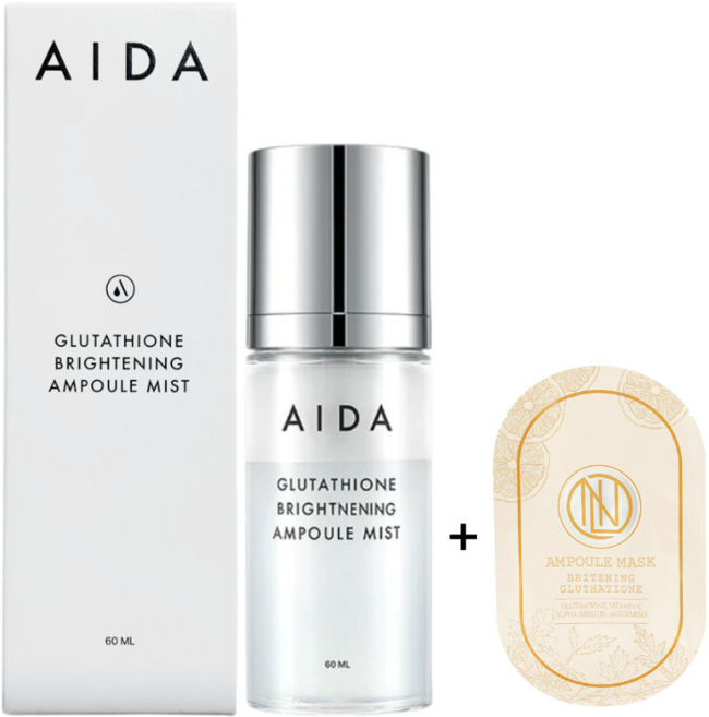 Aida Glutathione Brightening Ampole Mist - 아이다 글루타치온 브라이트닝 앰플 미스트, [단품] 미스트 1EA, 1개, 60ml