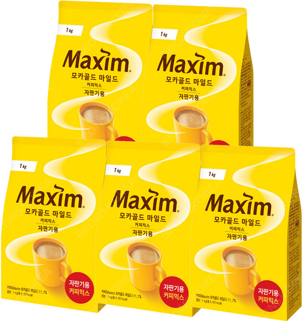 맥심 모카골드 마일드 커피믹스 1kg, 1개입, 5개