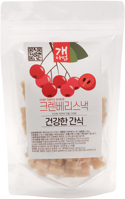 개아범 강아지 수제간식 스낵 과자 츄러스, 3개, 100g, 크렌베리스낵
