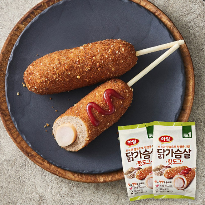 하림 닭가슴살핫도그 450g, 2개