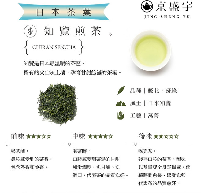 京盛宇 日本知覽煎茶 300g 永續環保包 甘甜飽滿茶湯, 1個, 日本知覽煎茶-300g茶葉