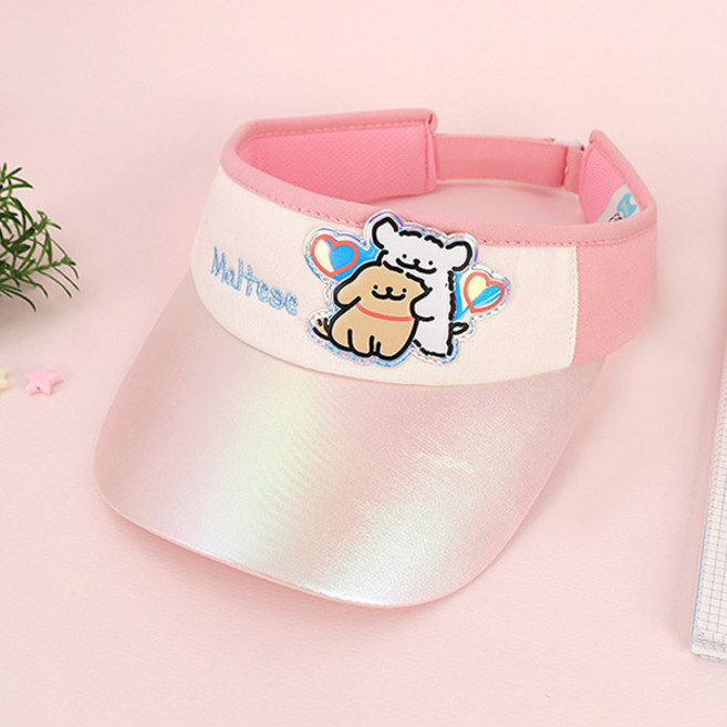 몰티즈 홀로그램 썬캡 여름 모자 어린이 모자