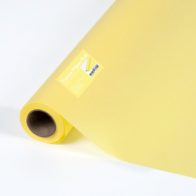star starred 색화지 롤 (Tissue Paper Roll) 30cm(폭) 30M(길이), 옐로우