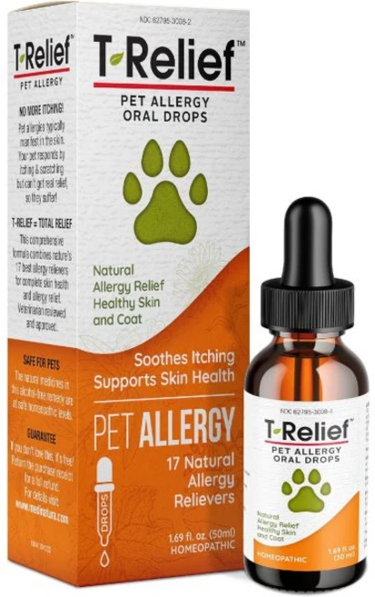 강아지 피부 개 영양제 영양 개와 고양이 위 T안심 반려동물 드롭은 하고 코팅하여 핫스팟 증 데 줍니다. 콧물 재채기 물 같은 눈 핥 1.69 Floz, 강아지 피부 가려움 개 영양제 영양 개와 고양이 위 T, 1개 - 쿠팡