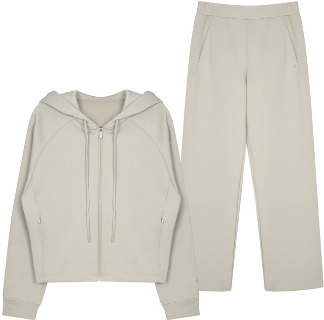 [이지바이] 여성 후드 집업 트레이닝 상하의 세트_디바 폭닥폭닥 부드러운 원단 운동복 상하의 셋업