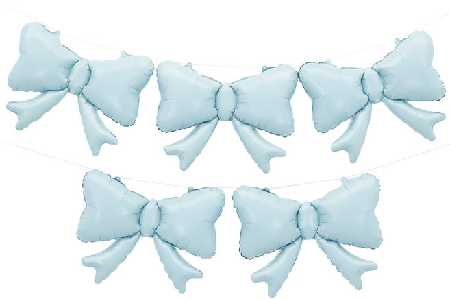 파티짱 리본 S 풍선 5개입 세트 생일 파티, 1세트, 베이비블루