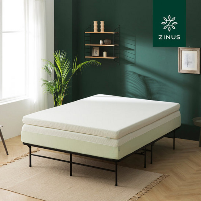 [2개묶음]지누스 그린티 플러스 메모리폼 토퍼 10cm SS+SS 슈퍼싱글+슈퍼싱글 매트리스 침대 바닥, 멀티