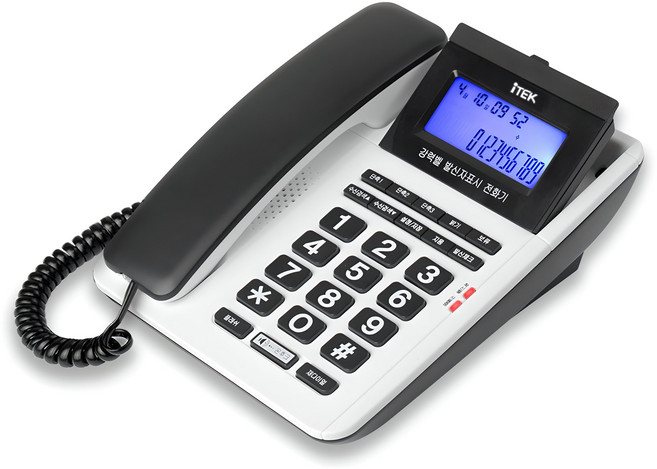 iTEK 강력벨 발신자 표시 유선 전화기, GND-700(화이트)