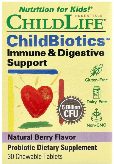 차일드라이프 Immune Digestive Support 베리맛 50억 CFU 츄어블 30정, 1개 - 쿠팡