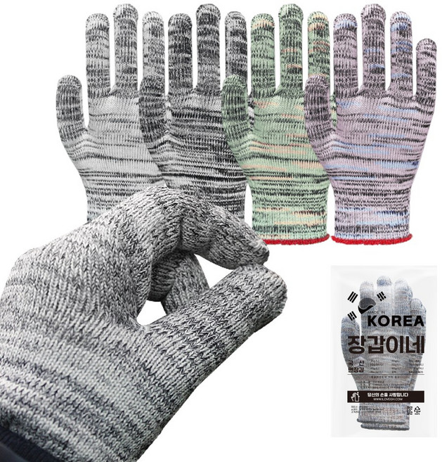장갑이네 국산 필름 작업 시공 인테리어 질긴 먼지방지 폴리 면장갑 10켤레, M사이즈 10켤레, 1개