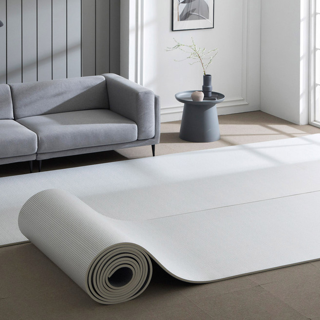 삼바텍 PVC 층간소음방지 롤매트 15mm, 울스트라이프_그레이