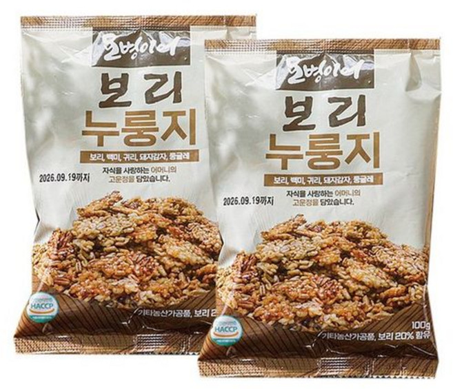[김선애 오병이어] 돼지감자 보리 귀리 누룽지 15봉 국내산 HACCP 인증 식사대용, 15개, 50g