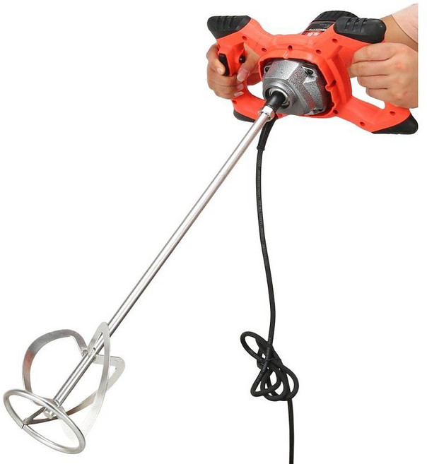 몰탈 믹서기 교반기 무선 시멘트 섞는 기계 페인트 세면 콘크리트 혼합기 배합기, 50cm 스테인레스 2680W, 1개