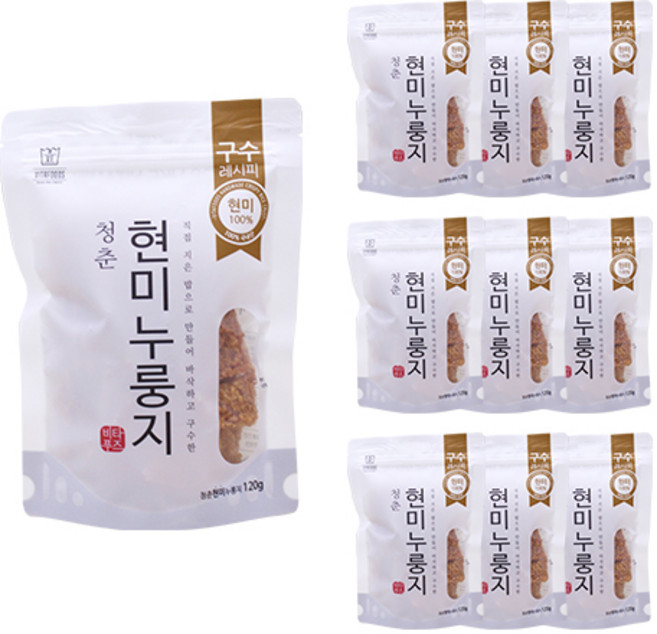 비타푸즈 청춘현미누룽지, 120g, 10개