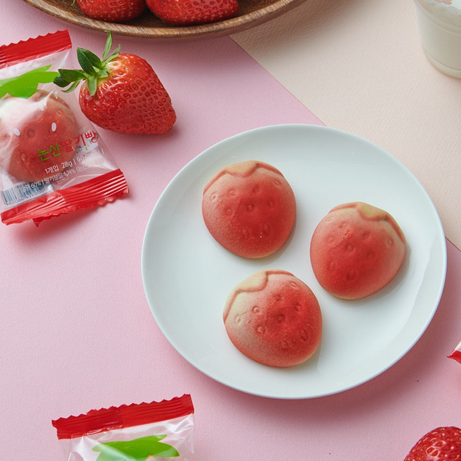 논산 딸기빵 (디저트빵 간식 답례품 선물세트), 1개, 360g