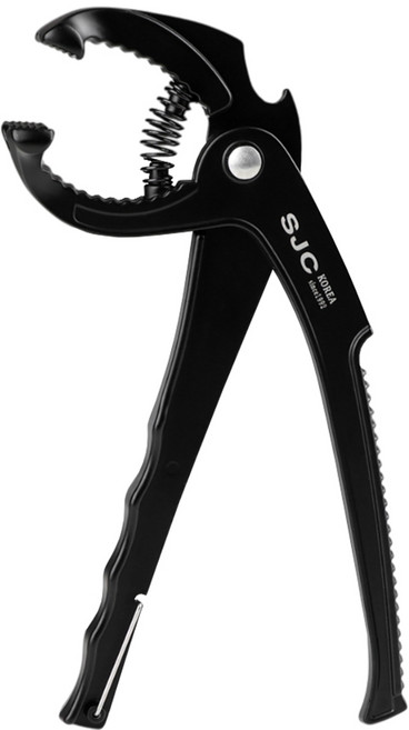 키친왕 업소용 고강도 스프링 뚝배기 집게, 1개, 블랙