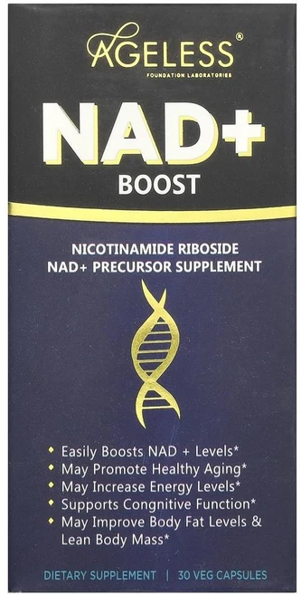 에이지리스 파운데이션 NAD+ 부스트 Ageless Foundation Laboratories NAD+ Boost 30정, 1개 - 쿠팡