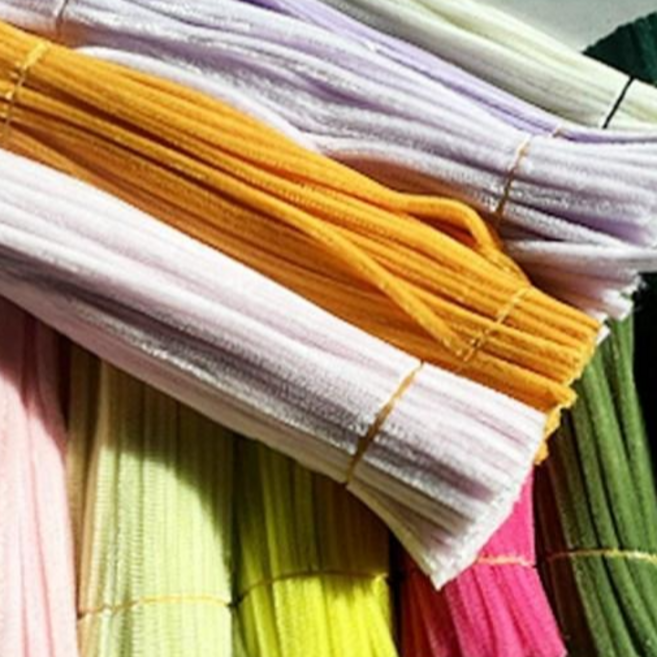 뚱보 100매입 모루 컬러 철사, 100개, 6종 마카롱모루