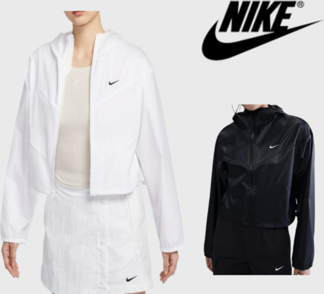 매장정품 나이키 여자 바람막이 크롭 자켓 여성 루즈핏 후드 집업 윈드러너 간절기 점퍼 재킷