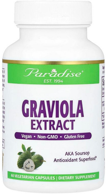 파라다이스허브 그라비올라 포포나무추출물 60캡슐 Graviola, 1개, 60정