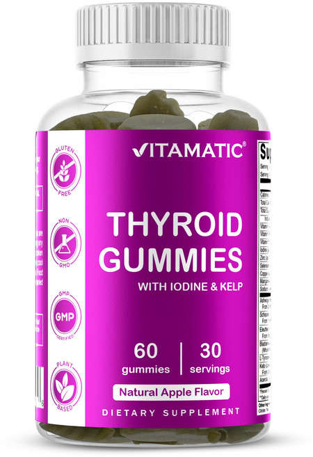 비타매틱 비건 갑상선 건강 지원 구미 - 요오드 & 켈프 함유 - 60정, 1개, 60회분