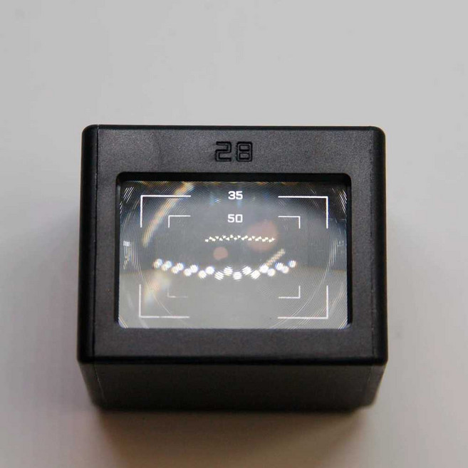 광학 뷰파인더 28mm 슈 풋 오프셋 조정 가능 팬 포커스 파트너, 1개, 검은색 35/50 프레임 라인