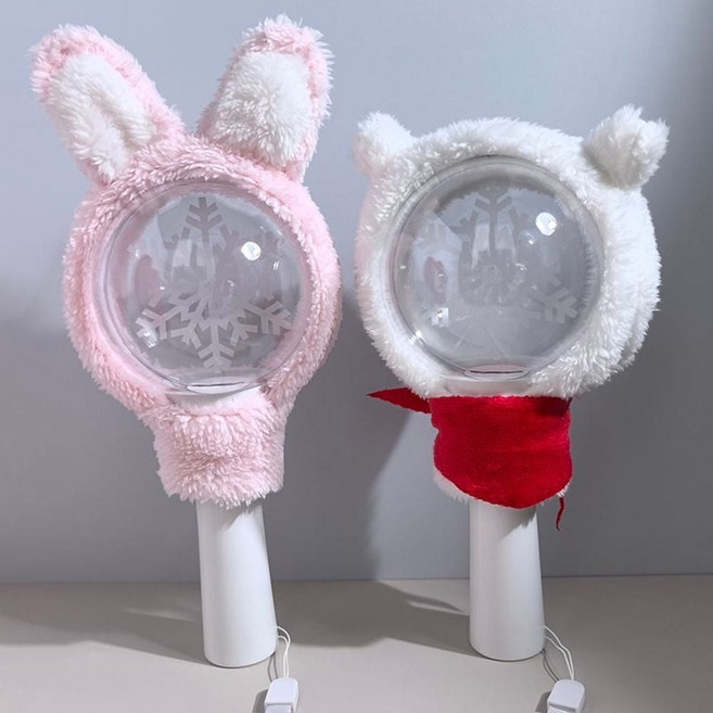 응원봉 커버 귀여운 벨벳 꾸미기 응원봉 보호 커버 액세서리 콘서트 아이돌 앙증맞은 데코, 토끼, 토끼